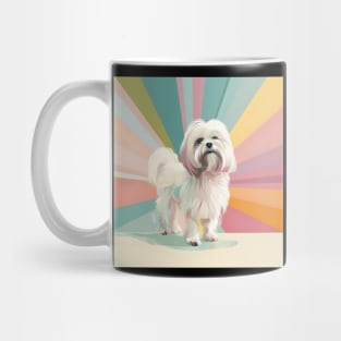 Retro Lhasa Apso: Pastel Pup Revival Mug